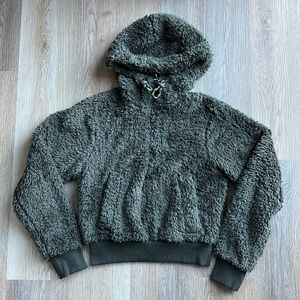 Lululemon Oh So Sherpa Half Zip - Dark Olive, Size 0